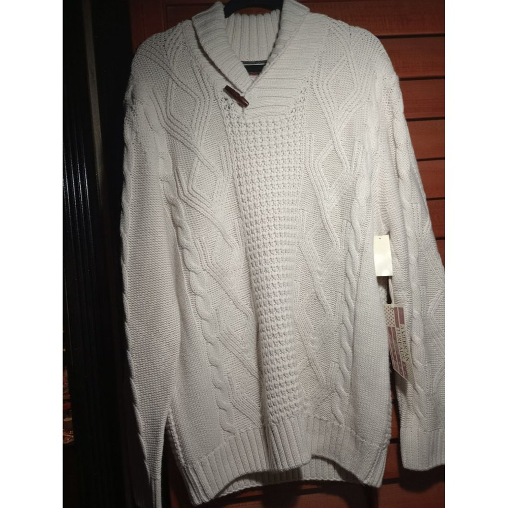 NWT American threads men's multi design knitted sweater size XL